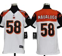 Youth Nike NFL Cincinnati Bengals 58 Rey Maualuga White Jerseys