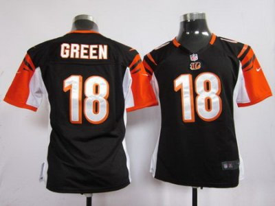 Youth Nike Cincinnati Bengals 18 A.J. Green Black Jerseys