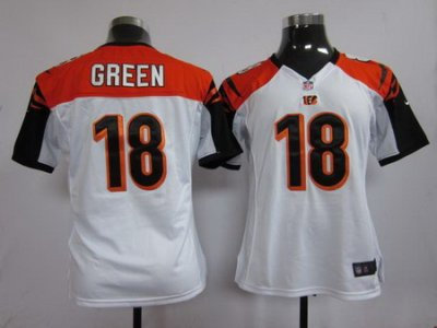 Youth Nike Cincinnati Bengals 18 A.J. Green White Jerseys