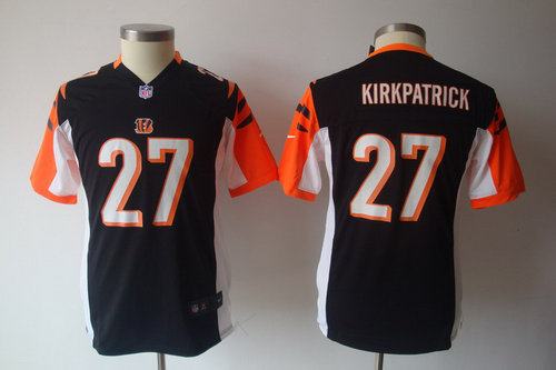 Youth Nike Cincinnati Bengals 27 Dre Kirkpatrick Black Jerseys