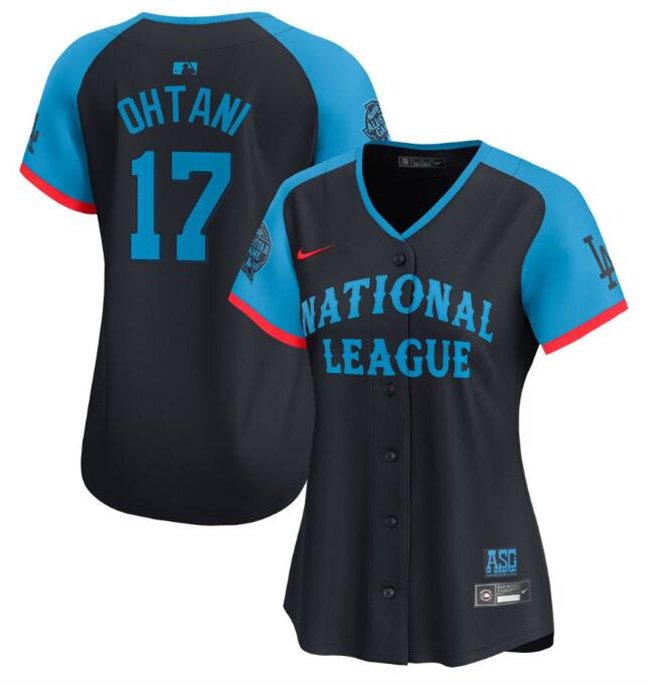 Women's National League #17 Shohei Ohtani Navy 2024 All-Star Limited Stitched Baseball Jersey(Run Small) Women's National League #17 Shohei Ohtani Navy 2024 All-Star Limited Stitched Baseball Jersey(Run Small)