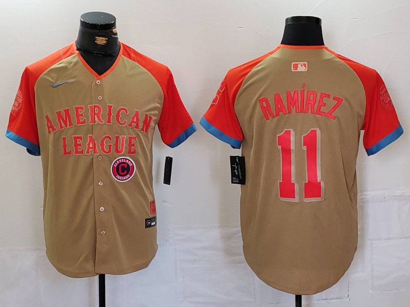 Men's American League #11 José Ramírez Cream 2024 All-Star Limited Stitched Jersey 5 Men's American League #11 José Ramírez Cream 2024 All-Star Limited Stitched Jersey 5