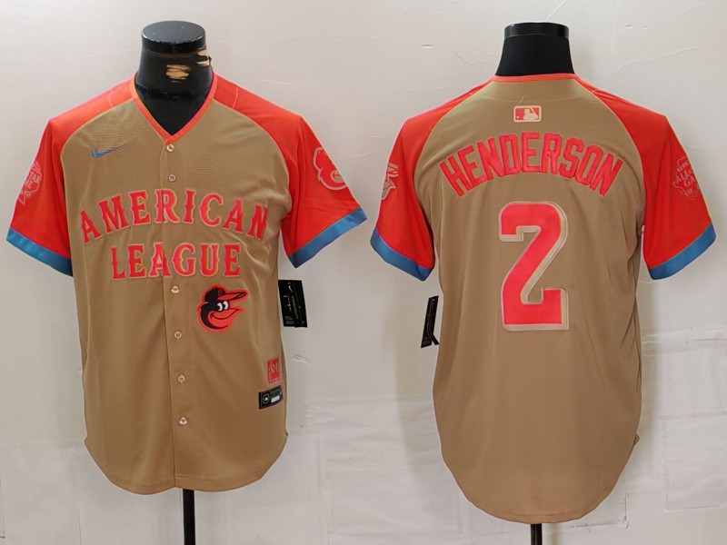 Men's American League #2 Gunnar Henderson Cream 2024 All-Star Elite Stitched Baseball Jersey 4 Men's American League #2 Gunnar Henderson Cream 2024 All-Star Elite Stitched Baseball Jersey 4