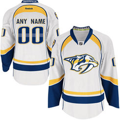 Mens Nashville Predators Reebok White EDGE Authentic Custom Road Jersey Mens Nashville Predators Reebok White EDGE Authentic Custom Road Jersey