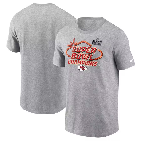 Men's Kansas City Chiefs Gray Super Bowl LVIII Champions Locker Room Trophy Collection T-Shirt Men's Kansas City Chiefs Gray Super Bowl LVIII Champions Locker Room Trophy Collection T-Shirt