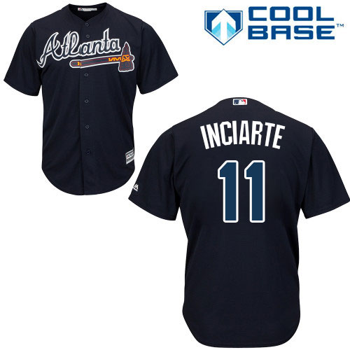 Braves #11 Ender Inciarte Navy Blue Cool Base Stitched Youth MLB Jersey Braves #11 Ender Inciarte Navy Blue Cool Base Stitched Youth MLB Jersey