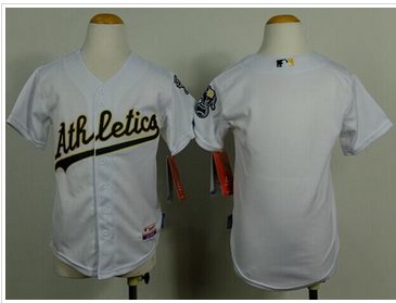 Youth MLB Athletics Blank White Cool Base Baseball Jersey Youth MLB Athletics Blank White Cool Base Baseball Jersey