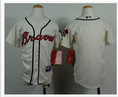 Youth MLB Atlanta Braves Blank Cream Cool Base Stitched Baseball Jersey Youth MLB Atlanta Braves Blank Cream Cool Base Stitched Baseball Jersey