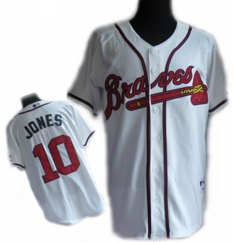 kids Atlanta Braves #10 Jones white kids Atlanta Braves #10 Jones white