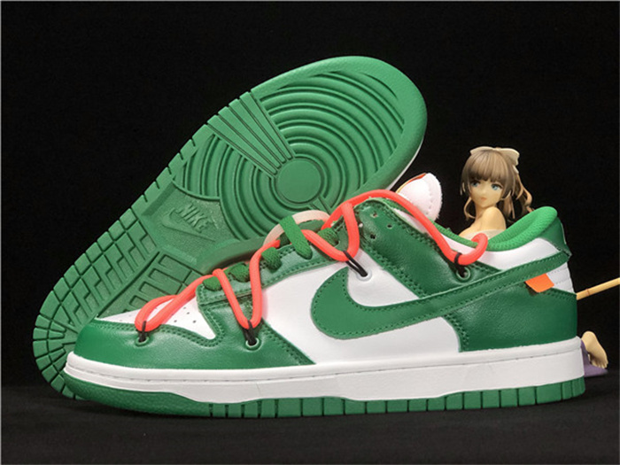 Men's Dunk Low SB Green White Shoes 0121