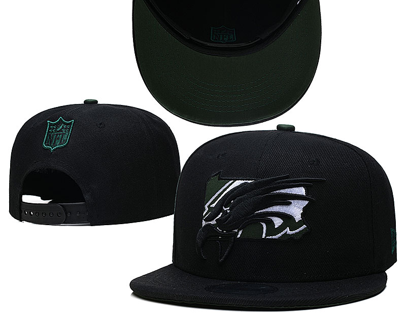 Eagles Team Logo Black New Era Adjustable Hat GS Eagles Team Logo Black New Era Adjustable Hat GS