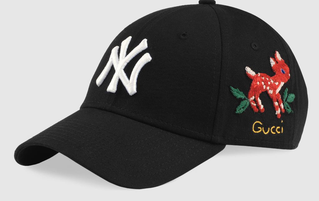 Yankees Team Logo Black Peacked Adjustable Hat TX