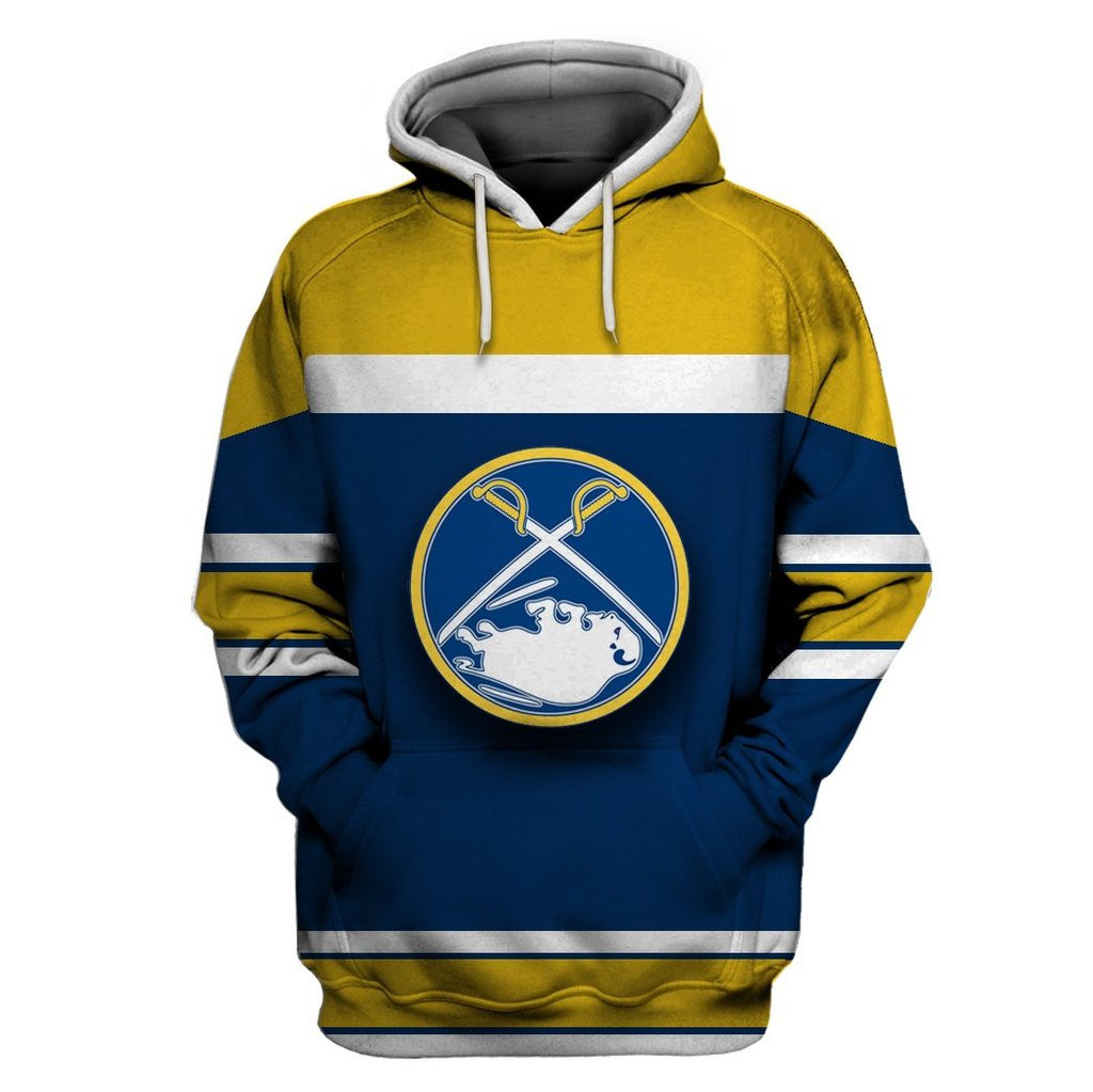 Sabres Blue Gold All Stitched Hooded Sweatshirt Sabres Blue Gold All Stitched Hooded Sweatshirt