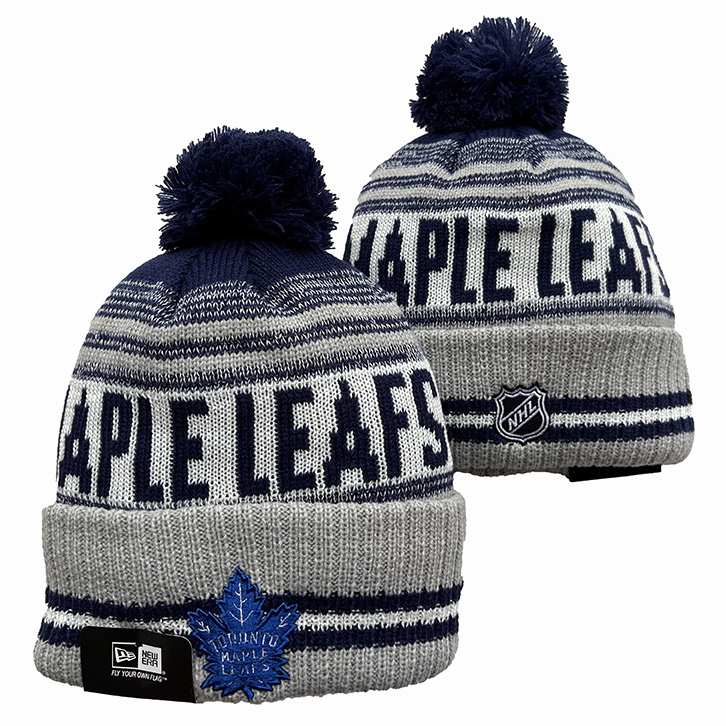 Tononto Maple Leafs Team Logo Pom Knit Hat YD