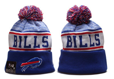 Bills Team Logo Royal Pom Knit Hat YP