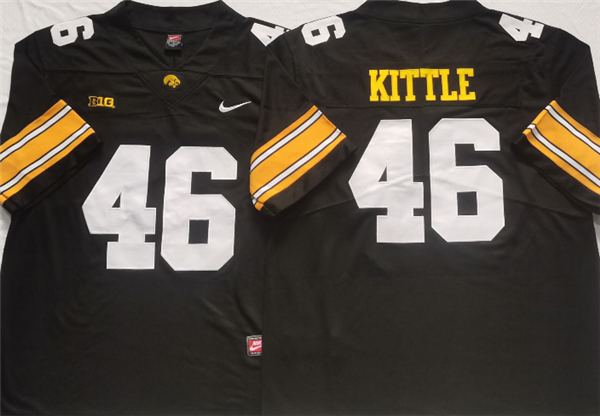 Men's Iowa Hawkeyes #46 Kittle Black Stitched Jersey