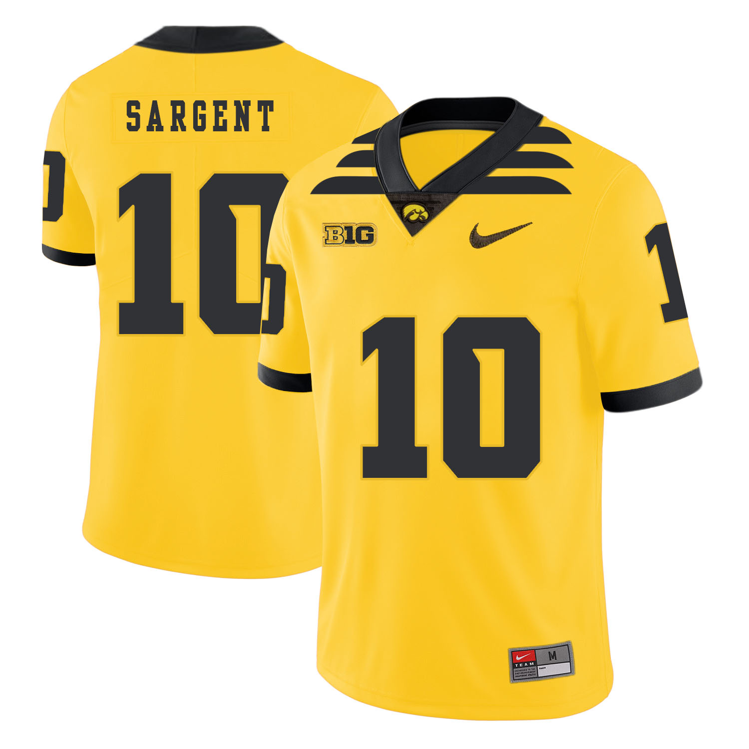 Iowa Hawkeyes 10 Mekhi Sargent Yellow College Football Jersey