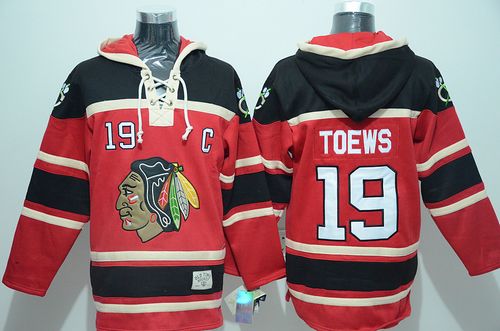 Blackhawks #19 Jonathan Toews Red Sawyer Hooded Sweatshirt Stitched NHL Jersey Blackhawks #19 Jonathan Toews Red Sawyer Hooded Sweatshirt Stitched NHL Jersey