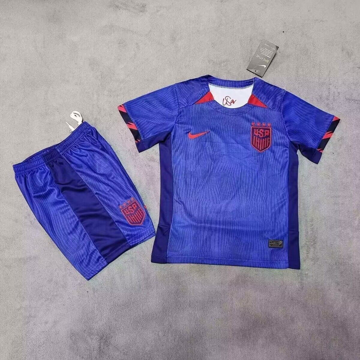 23-24 Youth USA Soccer Away Jersey(email us the player name and number )