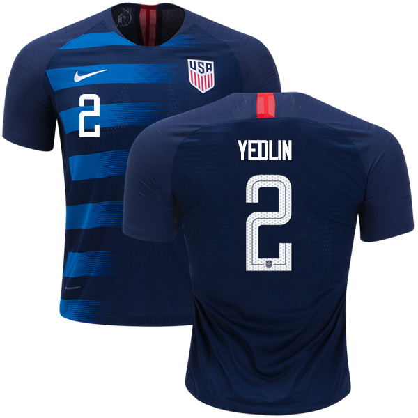 USA #2 Yedlin Away Kid Soccer Country Jersey