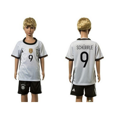 Germany #9 Schurrle White Home Kid Soccer Country Jersey