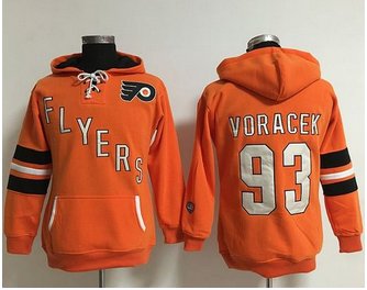 Women Philadelphia Flyers #93 Jakub Voracek Orange Old Time Heidi NHL Hoodie Women Philadelphia Flyers #93 Jakub Voracek Orange Old Time Heidi NHL Hoodie