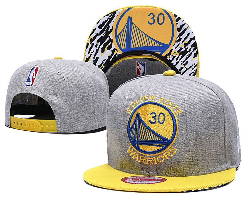 Warriors Team Logo Gray Yellow Adjustable Hat TX