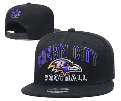 Ravens Team Logo Black Adjustable Hat YD