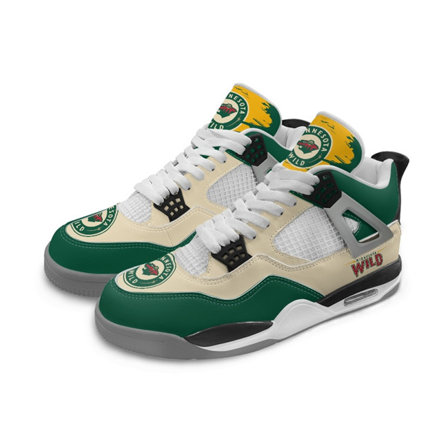 Women's Minnesota Wild Running Weapon Air Jordan 4 Shoes 002