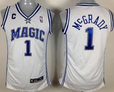 Women Orlando Magic 1 Tracy Mcgrady White Swingman NBA Jerseys