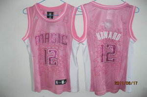 women Orlando Magic 12 Dwight Howard pink jersey