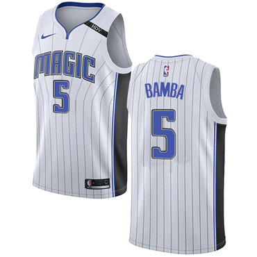 Nike Magic #5 Mohamed Bamba White Women's NBA Swingman Association Edition Jersey