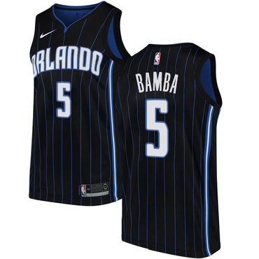 Nike Magic #5 Mohamed Bamba Black Women's NBA Swingman Statement Edition Jersey