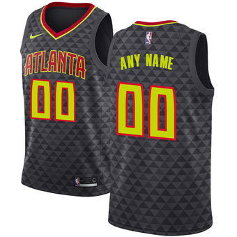 Men's Atlanta Hawks Nike Black Custom Jersey