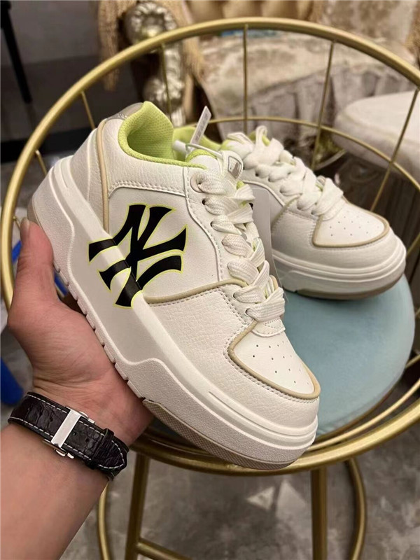 Men's New York Yankees White-Green Shoes 003