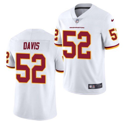 Men's Washington Football Team #52 Jamin Davis White 2021 Vapor Untouchable Nike Limited Jersey Men's Washington Football Team #52 Jamin Davis White 2021 Vapor Untouchable Nike Limited Jersey
