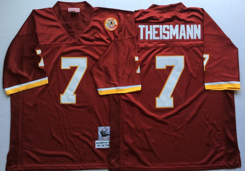 Mitchell And Ness Redskins #7 joe theismann Red Throwback Stitched NFL Jersey Mitchell And Ness Redskins #7 joe theismann Red Throwback Stitched NFL Jersey