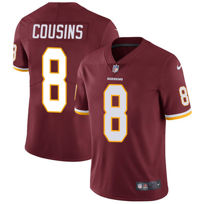 Nike Redskins #8 Kirk Cousins Burgundy Red Team Color Men's Stitched NFL Vapor Untouchable Limited Jersey
