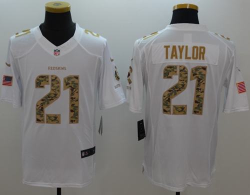 Nike Redskins #21 Sean Taylor White Men's Stitched NFL Limited Salute to Service Jersey Nike Redskins #21 Sean Taylor White Men's Stitched NFL Limited Salute to Service Jersey