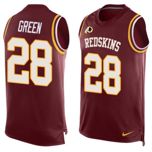 Nike Redskins #28 Darrell Green Burgundy Red Team Color Men's Stitched NFL Limited Tank Top Jersey Nike Redskins #28 Darrell Green Burgundy Red Team Color Men's Stitched NFL Limited Tank Top Jersey