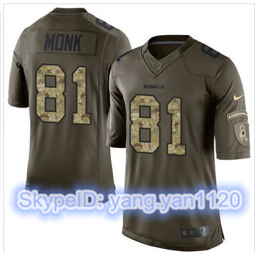 Nike Washington Redskins #81 Art Monk Green Men's Stitched NFL Limited Salute to Service Jersey Nike Washington Redskins #81 Art Monk Green Men's Stitched NFL Limited Salute to Service Jersey