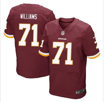 NEW Washington Redskins #71 Trent Williams Burgundy Red Team Color Men's Stitched NFL Elite Jersey