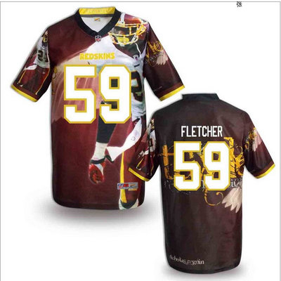 Washington Redskins#59 Fletcher Valuable elite jeryseys (4)