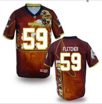 Washington Redskins#59 Fletcher Valuable elite jeryseys (2)
