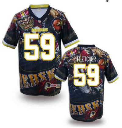 Washington Redskins#59 Fletcher Valuable elite jeryseys