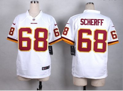 New Washington Redskins #68 Scherff Burgundy white Team Color Men's Stitched NFL Elite jersey