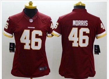 Women's NEW Redskins #46 Alfred Morris Burgundy Red Team Color NFL Limited Jersey
