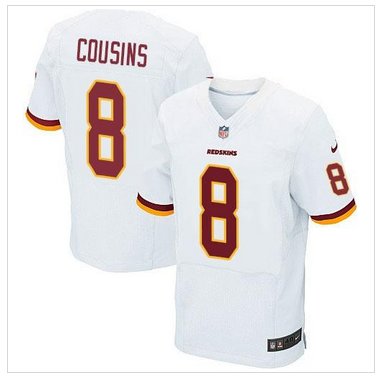 NEW Washington Redskins #8 Kirk Cousins White NFL Elite Jersey