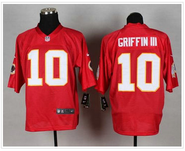New Washington Redskins #10 Robert Griffin III Red NFL Elite QB Practice Jersey