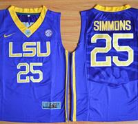 LSU Tigers #25 Ben Simmons Purple Basketball Stitched Youth NCAA Jersey